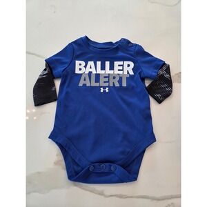 Under armour baby boy bodysuit 0-3 mos